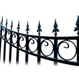 Aleko Steel Dual Swing Driveway Gate Moscow Style 16 X 6 Ft Dg16Mosd-Ap Dual Swing Driveway Gates