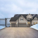 Aleko Steel Dual Swing Driveway Gate Munich Style 14 x 6 ft DG14MUND-AP Dual Swing Driveway Gates