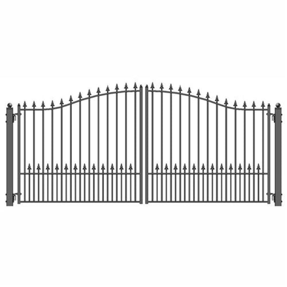 Aleko Steel Dual Swing Driveway Gate Munich Style 14 X 6 Ft Dg14Mund-Ap Dual Swing Driveway Gates