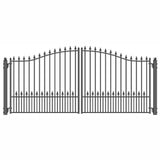 Aleko Steel Dual Swing Driveway Gate Munich Style 14 X 6 Ft Dg14Mund-Ap Dual Swing Driveway Gates