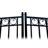 Aleko Steel Dual Swing Driveway Gate Paris Style 12 X 6 Ft Dg12Pard-Ap Dual Swing Driveway Gates