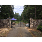 Aleko Steel Dual Swing Driveway Gate Paris Style 12 X 6 Ft Dg12Pard-Ap Dual Swing Driveway Gates