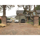 Aleko Steel Dual Swing Driveway Gate Paris Style 12 X 6 Ft Dg12Pard-Ap Dual Swing Driveway Gates