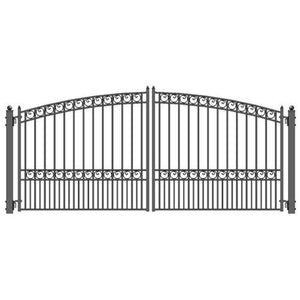 Aleko Steel Dual Swing Driveway Gate Paris Style 12 X 6 Ft Dg12Pard-Ap Dual Swing Driveway Gates