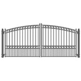 Aleko Steel Dual Swing Driveway Gate Paris Style 12 X 6 Ft Dg12Pard-Ap Dual Swing Driveway Gates