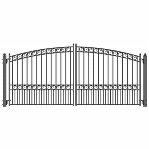 Aleko Steel Dual Swing Driveway Gate Paris Style 14 X 6 Dg14Pard-Ap Dual Swing Driveway Gates