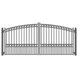 Aleko Steel Dual Swing Driveway Gate Paris Style 16 X 6 Ft Dg16Pard-Ap Dual Swing Driveway Gates