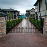 Aleko Steel Dual Swing Driveway Gate Prague Style 12 X 6 Ft Dg12Prad-Ap Dual Swing Driveway Gates