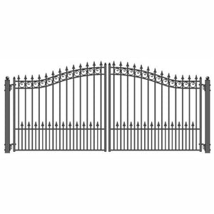 Aleko Steel Dual Swing Driveway Gate Prague Style 12 X 6 Ft Dg12Prad-Ap Dual Swing Driveway Gates