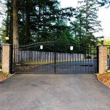 Aleko Steel Dual Swing Driveway Gate Prague Style 12 X 6 Ft Dg12Prad-Ap Dual Swing Driveway Gates