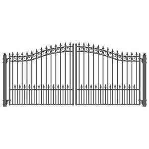 Aleko Steel Dual Swing Driveway Gate Prague Style 14 X 6 Ft Dg14Prad-Ap Dual Swing Driveway Gates