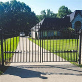 Aleko Steel Dual Swing Driveway Gate St.petersburg Style 16 X 6 Ft Dg16Sptd-Ap Dual Swing Driveway Gates