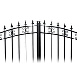 Aleko Steel Dual Swing Driveway Gate St.petersburg Style 16 X 6 Ft Dg16Sptd-Ap Dual Swing Driveway Gates