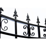 Aleko Steel Dual Swing Driveway Gate St.Petersburg Style 16 x 6 ft DG16SPTD-AP Dual Swing Driveway Gates