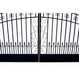 Aleko Steel Dual Swing Driveway Gate Venice Style 12 x 6 ft DG12VEND-AP Dual Swing Driveway Gates