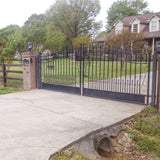 Aleko Steel Dual Swing Driveway Gate Venice Style 12 x 6 ft DG12VEND-AP Dual Swing Driveway Gates
