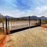 Aleko Steel Dual Swing Driveway Gate Venice Style 12 x 6 ft DG12VEND-AP Dual Swing Driveway Gates