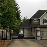 Aleko Steel Dual Swing Driveway Gate Venice Style 12 X 6 Ft Dg12Vend-Ap Dual Swing Driveway Gates
