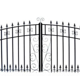 Aleko Steel Dual Swing Driveway Gate Venice Style 12 X 6 Ft Dg12Vend-Ap Dual Swing Driveway Gates