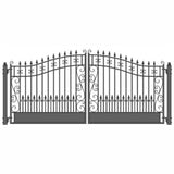 Aleko Steel Dual Swing Driveway Gate Venice Style 16 X 6 Ft Dg16Vend-Ap Dual Swing Driveway Gates