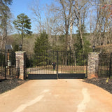 Aleko Steel Dual Swing Driveway Gate Venice Style 18 x 6 ft DG18VEND-AP Dual Swing Driveway Gates