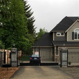 Aleko Steel Dual Swing Driveway Gate Venice Style 18 X 6 Ft Dg18Vend-Ap Dual Swing Driveway Gates