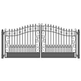 Aleko Steel Dual Swing Driveway Gate Venice Style 18 X 6 Ft Dg18Vend-Ap Dual Swing Driveway Gates