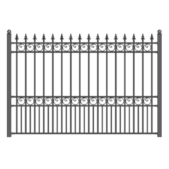 Aleko Steel Fence London Style 8 X 5 Ft Fencelon-Ap Fence Panels