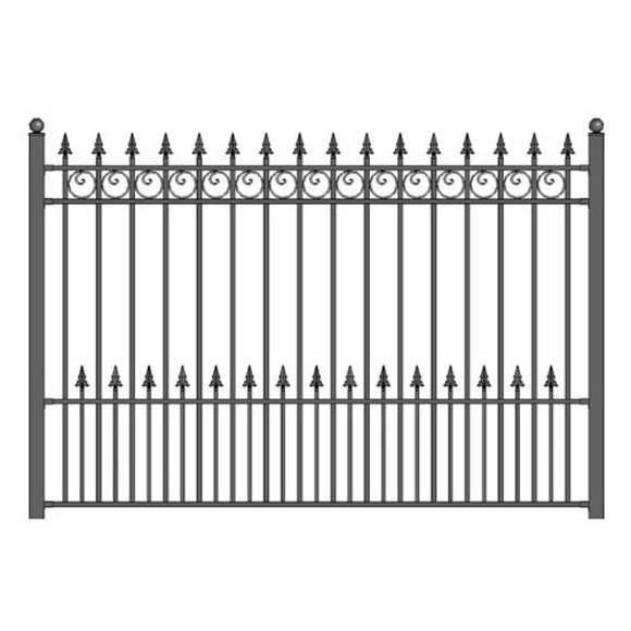 Aleko Steel Fence Prague Style 8 X 5 Ft Fencepra-Ap Fence Panels