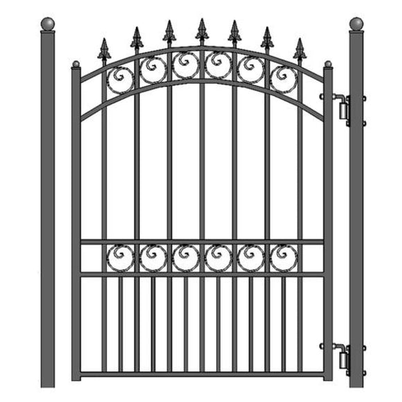 Aleko Steel Pedestrian Gate London Style 5 Ft Pglon-Ap Pedestrian Gates
