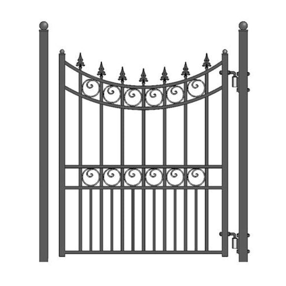 Aleko Steel Pedestrian Gate Moscow Style 5 Ft Pgmos-Ap Pedestrian Gates