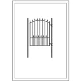 Aleko Steel Pedestrian Gate Munich Style 5 Ft Pgmun-Ap Pedestrian Gates