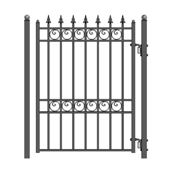 Aleko Steel Pedestrian Gate Oslo Style 5 Ft Pgosl-Ap Pedestrian Gates