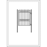 Aleko Steel Pedestrian Gate Oslo Style 5 Ft Pgosl-Ap Pedestrian Gates