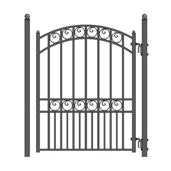 Aleko Steel Pedestrian Gate Paris Style 5 Ft Pgpar-Ap Pedestrian Gates