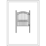 Aleko Steel Pedestrian Gate Paris Style 5 Ft Pgpar-Ap Pedestrian Gates