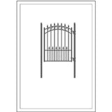 Aleko Steel Pedestrian Gate Prague Style 5 ft PGPRA-AP Pedestrian Gates