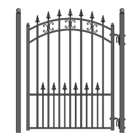 Aleko Steel Pedestrian Gate St.petersburg Style 5 Ft Pgstp-Ap Pedestrian Gates