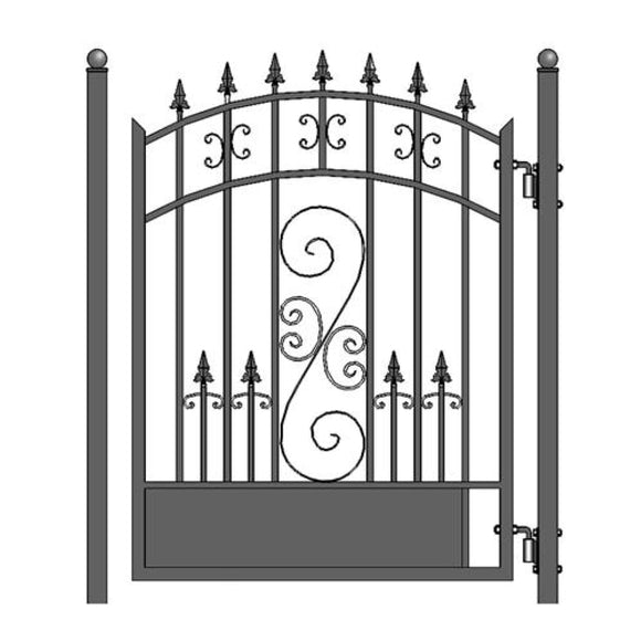 Aleko Steel Pedestrian Gate Venice Style 5 Ft Pgven-Ap Pedestrian Gates