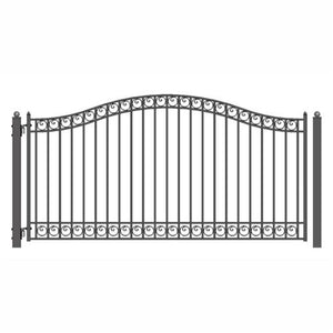 Aleko Steel Single Swing Driveway Gate Dublin Style 16 X 6 Ft Dg16Dubssw-Ap Single Swing Driveway Gates