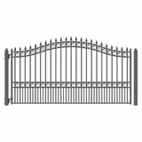Aleko Steel Single Swing Driveway Gate London Style 14 X 6 Ft Dg14Lonssw-Ap Single Swing Driveway Gates