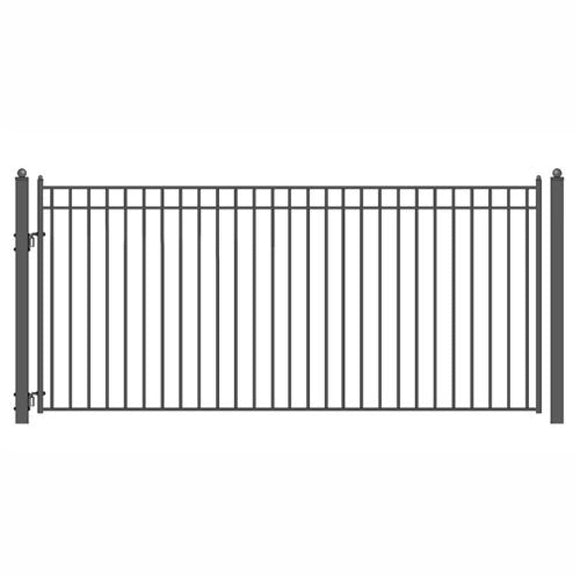 Aleko Steel Single Swing Driveway Gate Madrid Style 12 X 6 Ft Dg12Madssw-Ap Single Swing Driveway Gates