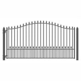Aleko Steel Single Swing Driveway Gate Munich Style 14 X 6 Ft Dg14Munssw-Ap Single Swing Driveway Gates
