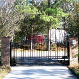 Aleko Steel Single Swing Driveway Gate Paris Style 12 X 6 Ft Dg12Parssw-Ap Single Swing Driveway Gates