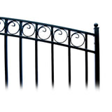 Aleko Steel Single Swing Driveway Gate Paris Style 18 X 6 Ft Dg18Parssw-Ap Single Swing Driveway Gates