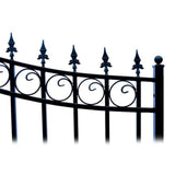 Aleko Steel Single Swing Driveway Gate Prague Style 12 x 6 ft DG12PRASSW-AP Single Swing Driveway Gates
