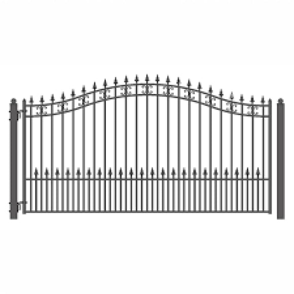 Aleko Steel Single Swing Driveway Gate St.petersburg Style 12 X 6 Ft Dg12Sptssw-Ap Single Swing Driveway Gates