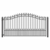 Aleko Steel Single Swing Driveway Gate St.petersburg Style 12 X 6 Ft Dg12Sptssw-Ap Single Swing Driveway Gates