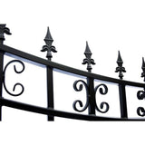 Aleko Steel Single Swing Driveway Gate St.petersburg Style 14 X 6 Ft Dg14Sptssw-Ap Single Swing Driveway Gates