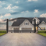 Aleko Steel Sliding Driveway Gate Dublin Style 12 x 6 ft DG12DUBSSL-AP Sliding Driveway Gates